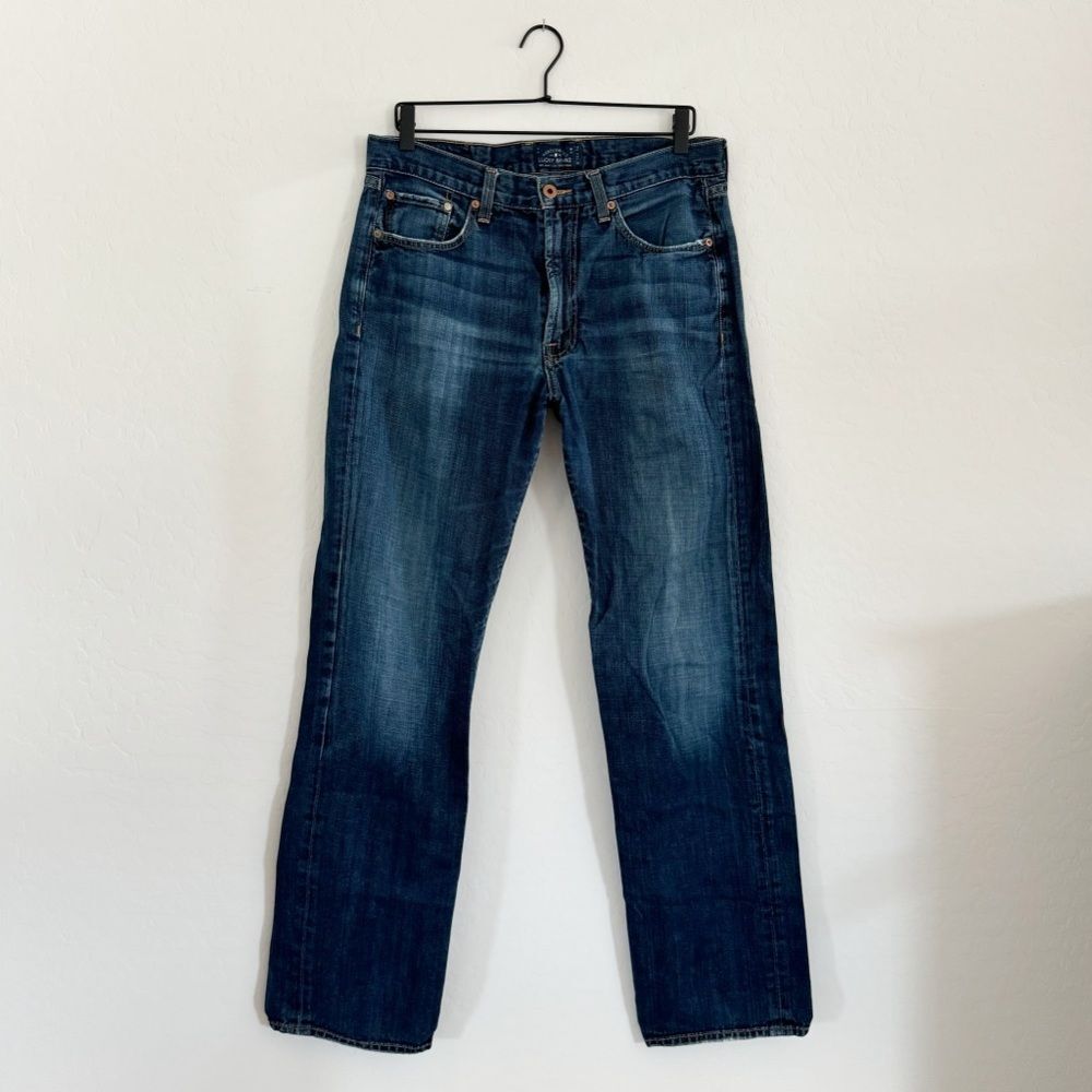 Lucky Brand 481 Relaxed Straight medium wash jeans mens size 33 X 34